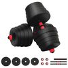 vidaXL 2-in-1 hanteles un stiene komplekts 30 kg Melns un sarkans