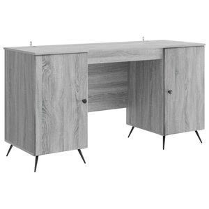 vidaXL Galds Pelēks Sonoma ozols 142,5 x 50 x 75 cm Inženierijas koks