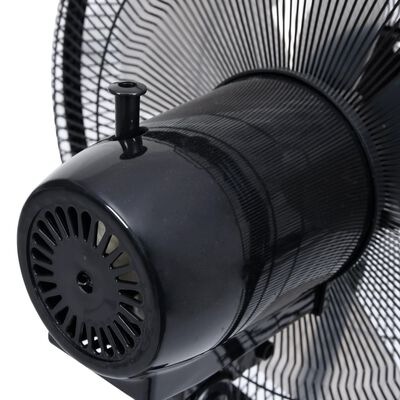vidaXL ūdeni izsmidzinošs ventilators ar statīvu, 3 ātrumi, melns