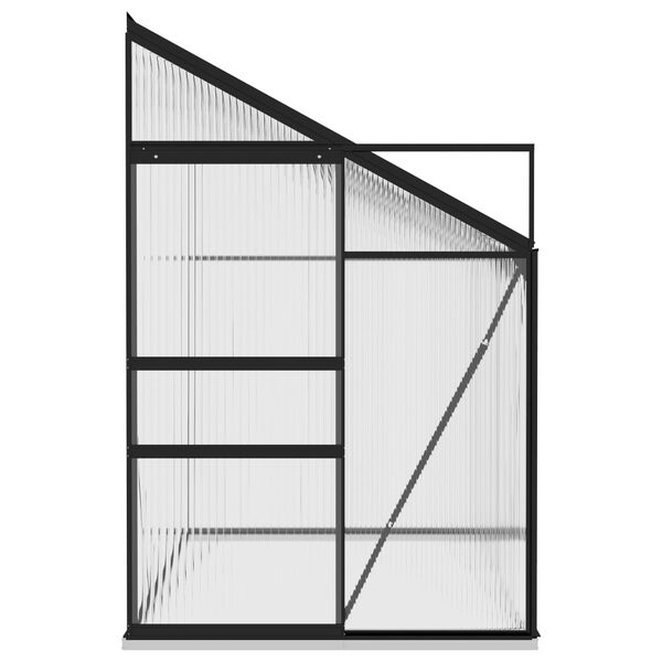 vidaXL siltumnīca, antracītpelēka, 5,24 m&sup2;, alumīnijs