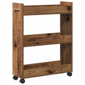 vidaXL Plakans ar riteni Vecs koks 60 x 22 x 79 cm