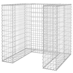 vidaXL gabions atkritumu tvertnēm, cinkots tērauds, 110x100x110 cm