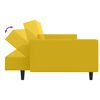 vidaXL 2-vietīga dīvāngulta, dzeltens samts