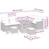 vidaXL Dārza dīvānu komplekts 9 pcs Bē&scaron;a Poliūtu rotangpalma
