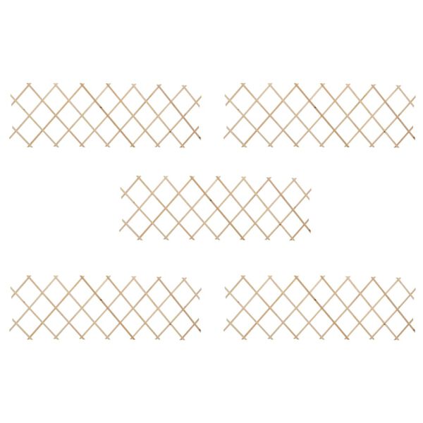 vidaXL špaleru žogi, 5 gab., 180x60 cm, egles koks