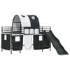 vidaXL Bērnu loft gultas rāmjis Melna 79,5 x 200 cm Metāls