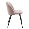 Venture Home virtuves krēsli Velvet, 2 gab., samts, melna, rozā