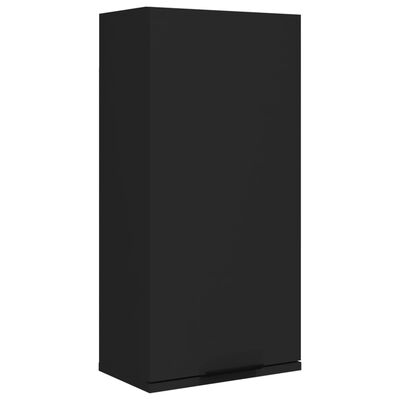 vidaXL vannasistabas sienas skapītis, melns, 32x20x67 cm