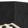 vidaXL Stūra gultas rāmis ar matraci Melna 80 x 200 cm Samts