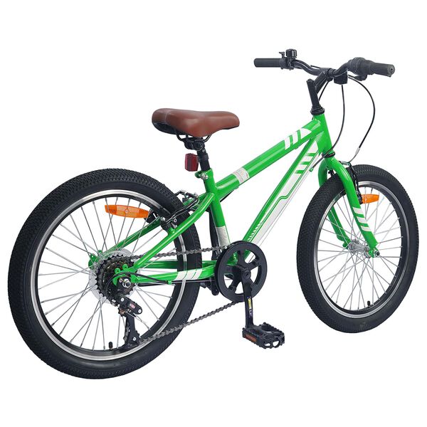 vidaXL Kalnu Velosipēds 24 Collas 6-Speed no 8 līdz 12 gadiem Zaļa