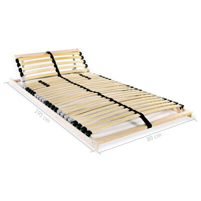 vidaXL gultas redeles, 2 gab., ar 28 līstītēm, 7 zonas, 80x200 cm