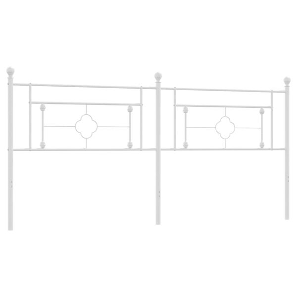 vidaXL gultas galvgalis, balts, 193 cm