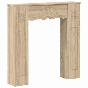 vidaXL Kamīna rāmis Sonomas ozols 102 x 20 x 102 cm Inženierijas koks