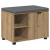 vidaXL Apavu sols ar spilvenu Artisan Ozols 60 x 38 x 46 cm