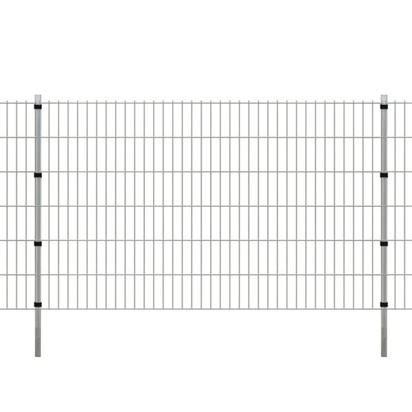 vidaXL žoga stabi, 10 gab., sudrabaini, 170 cm, cinkots tērauds