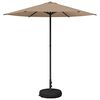 vidaXL Dārza parasols ar pamatu 230 x 230 cm Poliesters Taisnstūra