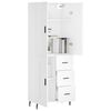 vidaXL augstais skapis, balts, 69,5x34x180 cm, inženierijas koks