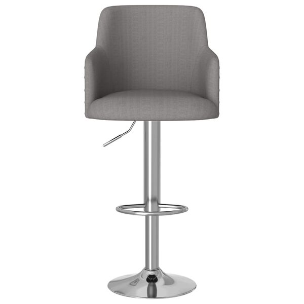 vidaXL bāra krēsli, 2 gab., tum&scaron;i pelēks audums