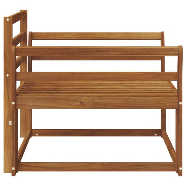 vidaXL Āra vidējā dīvāns Cietā akācijas koks Dabiska