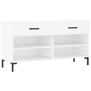 vidaXL apavu skapītis, balts, 102x35x55 cm, inženierijas koks