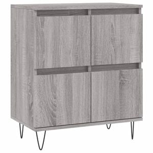 vidaXL kumode, pelēka ozolkoka, 60x35x70 cm, inženierijas koks