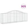 vidaXL arkveida gabiona grozi, 25 gb., 200x30x60/80 cm, cinkota dzelzs