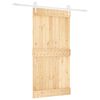 vidaXL Slīdo&scaron;ās durvis Dabisks un balts 100 x 210 cm