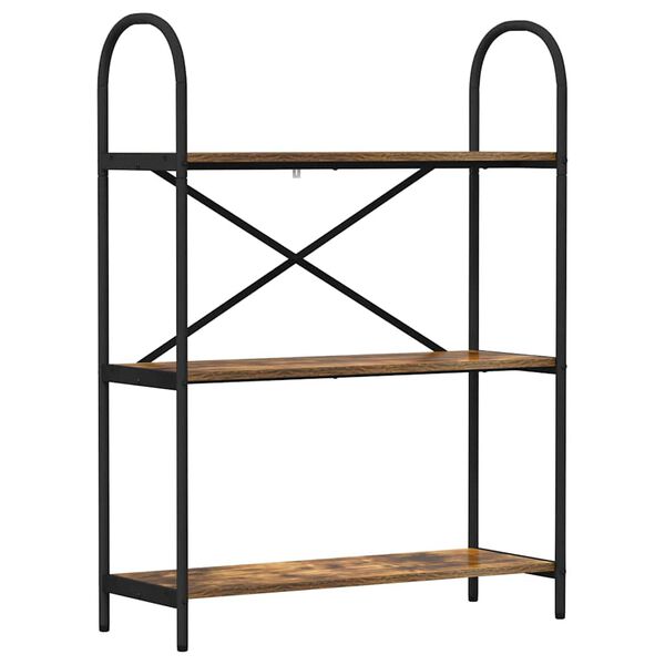 vidaXL Grāmatu plaukts Dūmaka ozols 80 x 30 x 109 cm Inženierijas koks