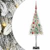 vidaXL Ziemassvētku eglīte su 150 LED Balts 120 cm PE un tērauds