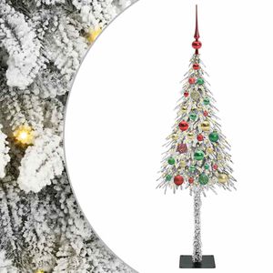 vidaXL Ziemassvētku eglīte su 150 LED Balts 120 cm PE un tērauds
