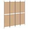 vidaXL 4-paneļu telpu dalītājs Bē&scaron;a 200 x 220 cm Audums