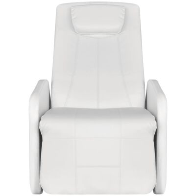 vidaXL masāžas krēsls, balta mākslīgā āda