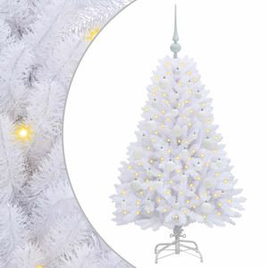 vidaXL Mākslīgā Saliekamā Ziemassvētku Egle Balts 120 cm