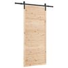 vidaXL Slīdo&scaron;ās durvis Dabiska 80 x 208 cm Priedes masīvkoks