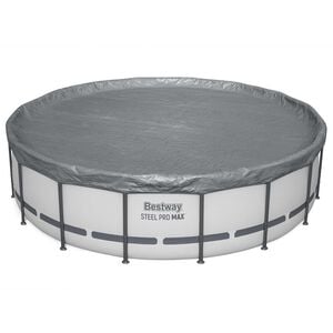 Bestway Baseina vāks &Oslash;4,88 m Apaļ&scaron; Poliesters Pelēka