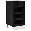 vidaXL Virtuves pamatstāvs ar plauktu Melns ozols 40 x 44,5 x 81,5 cm