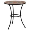 vidaXL mozaīkas bistro galds, 60 cm, oranža un pelēka keramika