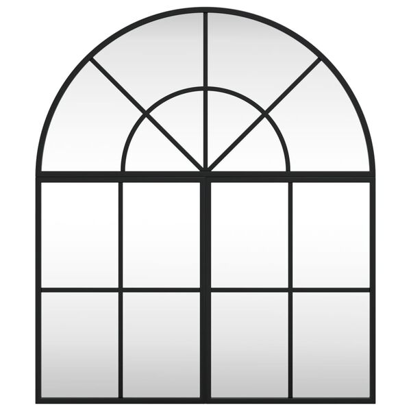 vidaXL sienas spogulis, melns, 60x70 cm, dzelzs