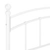 vidaXL gultas rāmis, balts metāls, 140x200 cm