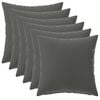 vidaXL Spilvenu pārvalks 6 pcs HEERLEN Antracīta 40 x 40 cm Poliesters