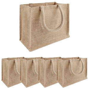 vidaXL Džutas somas 5 Dabiska 26 x 22 x 14 cm 100% Tossa džuta