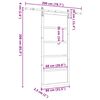 vidaXL Slīdošās durvis Brūna 80 x 208 cm Ciets priedes koks