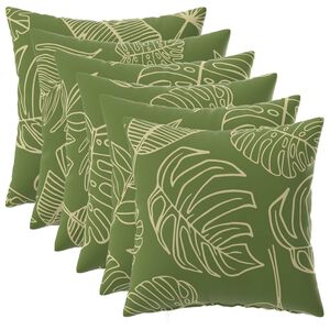 vidaXL Spilvenu pārvalks 6 gab. HEERLEN Lapu dizains 30 x 30 cm