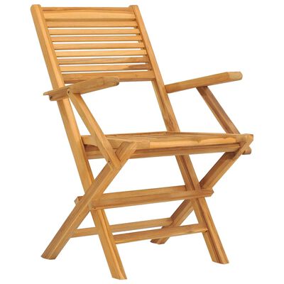 vidaXL saliekami dārza krēsli, 6 gab., 55x62x90 cm, masīvs tīkkoks