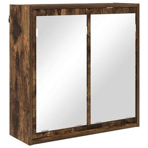 vidaXL Vannas istabas spoguļu skapis Dūmaka ozols 60 x 20 x 60 cm
