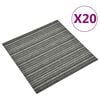 vidaXL Paklājs 20 pcs Raiņots antracīta 50 x 50 cm 100% polipropilēns