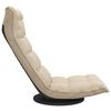 vidaXL grozāms grīdas krēsls, krēmkrāsas audums