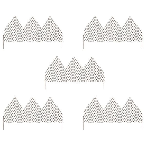 vidaXL &scaron;paleru žogi, 5 gab., 170x105 cm, vītola klūgas