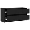 vidaXL TV skapītis ar LED, melns, 100x34x50 cm, inženierijas koks
