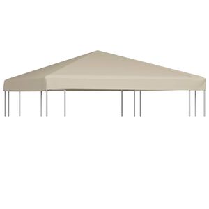 vidaXL nojumes jumta pārsegs, 310 g/m&sup2;, 3x3 m, bē&scaron;s